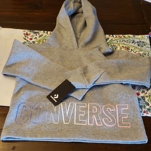 NWT Converse Fleece Glitter Logo